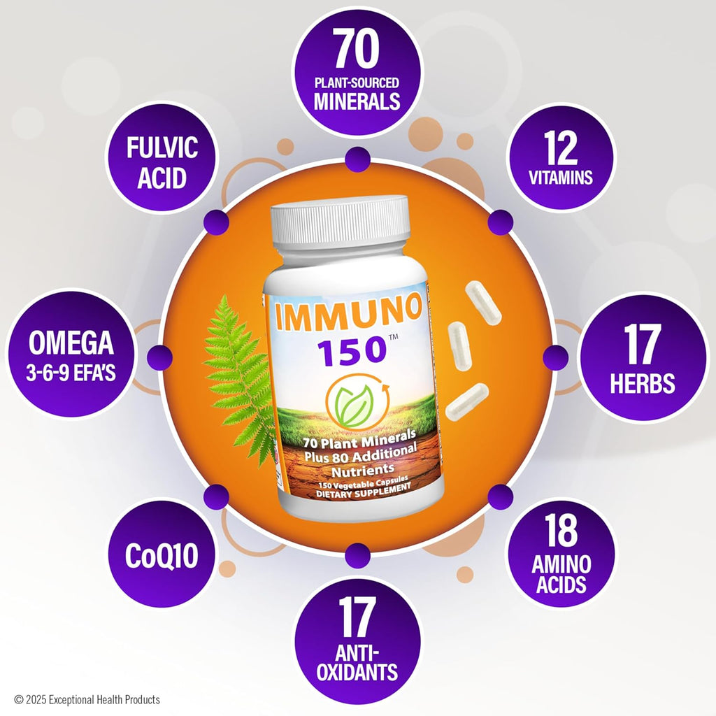Immuno 150, Immune Support Supplement, Packed with 70 Plant Minerals