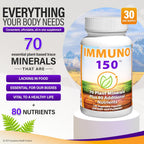 Immuno 150, Immune Support Supplement, Packed with 70 Plant Minerals